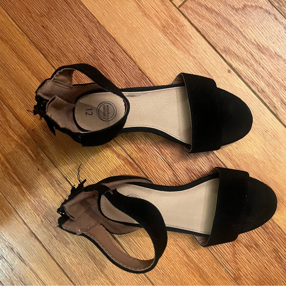 Girls Black dressy sandals
